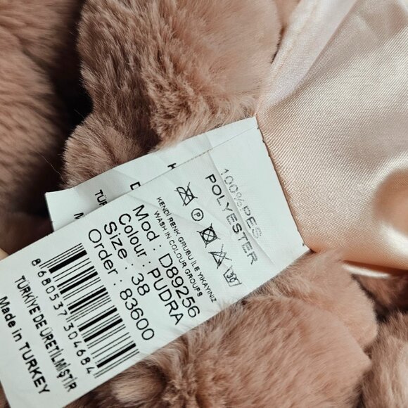 Robin Womens Fluffy Ultra Soft Hooded Jacket, Pockets, Hooded, Pink, 38/US 8 - Picture 6 of 9